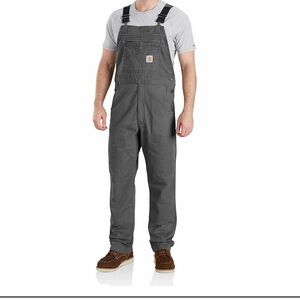 Carhartt Dark Gray Men's Canvas Bib Overalls
